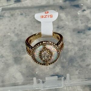 Bomb Party Gold and Opal Ring
